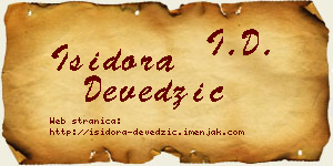 Isidora Devedžić vizit kartica